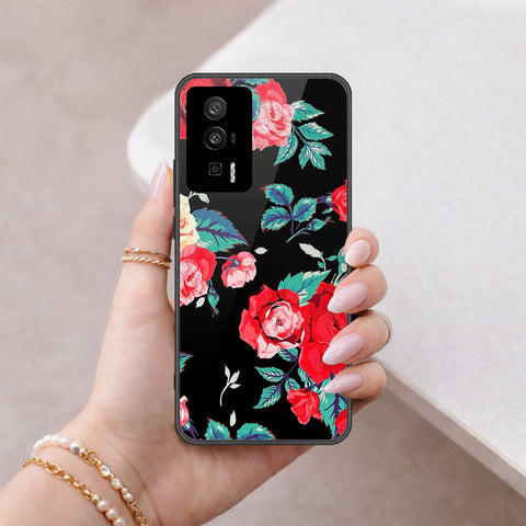 Xiaomi Poco F5 Pro Cover - Floral Series - HQ Ultra Shine Premium Infinity Glass Soft Silicon Borders Case