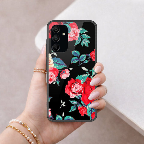 Samsung Galaxy A15 5GCover - Floral Series - HQ Ultra Shine Premium Infinity Glass Soft Silicon Borders Case