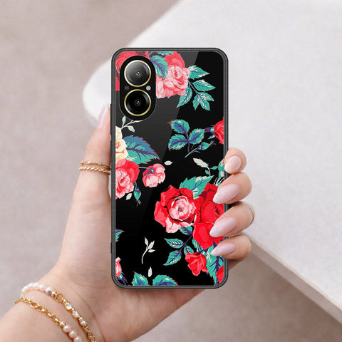 Realme C67 4G Cover - Floral Series - HQ Ultra Shine Premium Infinity Glass Soft Silicon Borders Case