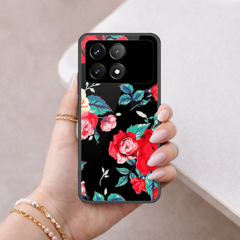 Xiaomi Poco F6 Pro Cover - Floral Series - HQ Ultra Shine Premium Infinity Glass Soft Silicon Borders Case