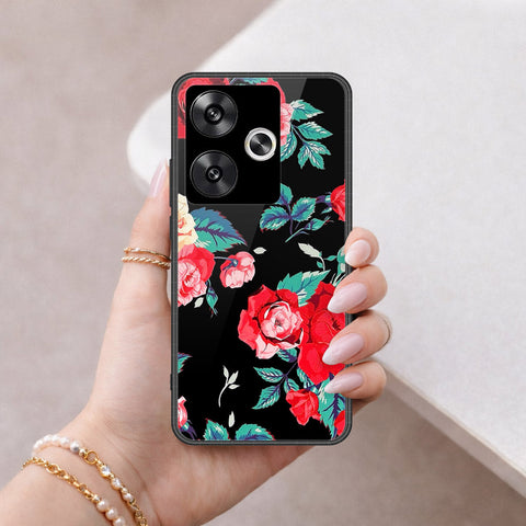 Xiaomi Poco F6 Cover - Floral Series - HQ Ultra Shine Premium Infinity Glass Soft Silicon Borders Case