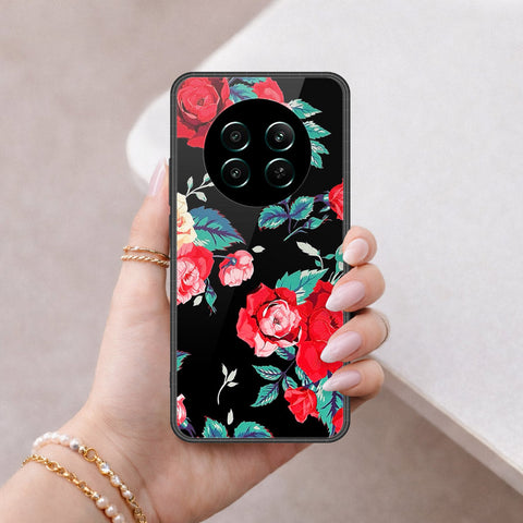 Realme Narzo 70 Cover - Floral Series - HQ Ultra Shine Premium Infinity Glass Soft Silicon Borders Case