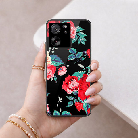 Xiaomi 13T Pro Cover - Floral Series - HQ Ultra Shine Premium Infinity Glass Soft Silicon Borders Case