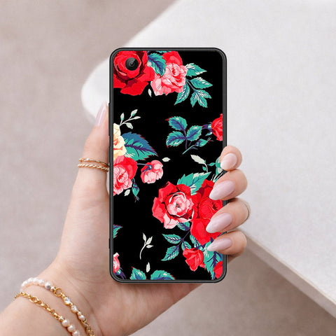 Vivo Y81s Cover - Floral Series - HQ Ultra Shine Premium Infinity Glass Soft Silicon Borders Case