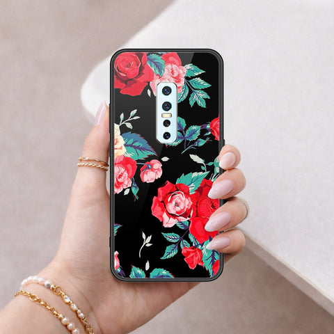 Vivo V17 Pro Cover - Floral Series - HQ Ultra Shine Premium Infinity Glass Soft Silicon Borders Case