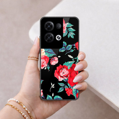 Oppo Reno 8 Pro Plus Cover - Floral Series - HQ Ultra Shine Premium Infinity Glass Soft Silicon Borders Case