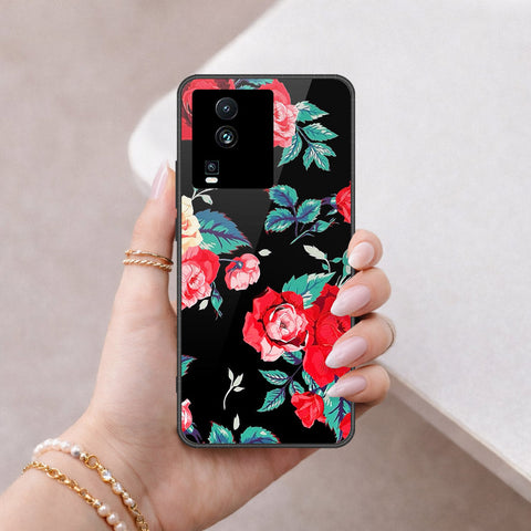 Vivo iQOO Neo 7 Cover - Floral Series - HQ Ultra Shine Premium Infinity Glass Soft Silicon Borders Case