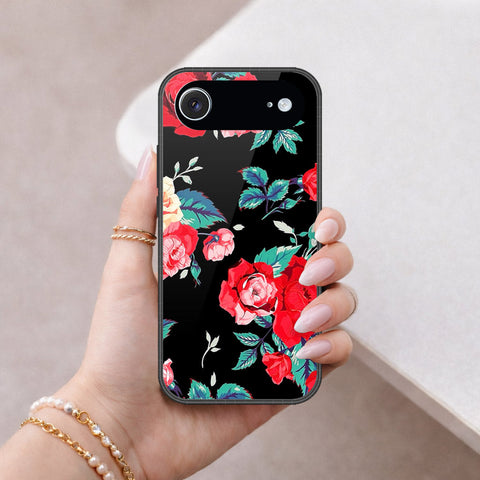 iPhone 17 Air - Floral Series - HQ Ultra Shine Premium Infinity Glass Soft Silicon Borders Case