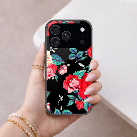 iPhone 17 Pro - Floral Series - HQ Ultra Shine Premium Infinity Glass Soft Silicon Borders Case
