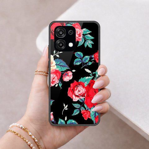 Oppo A6 Pro 5G Cover - Floral Series - HQ Ultra Shine Premium Infinity Glass Soft Silicon Borders Case
