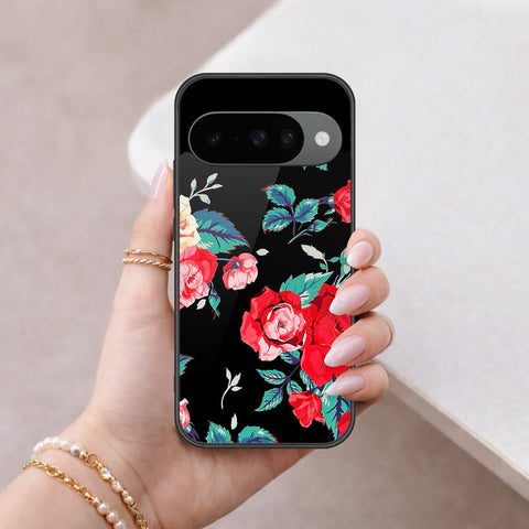 Google Pixel 10 Cover - Floral Series - HQ Ultra Shine Premium Infinity Glass Soft Silicon Borders Case