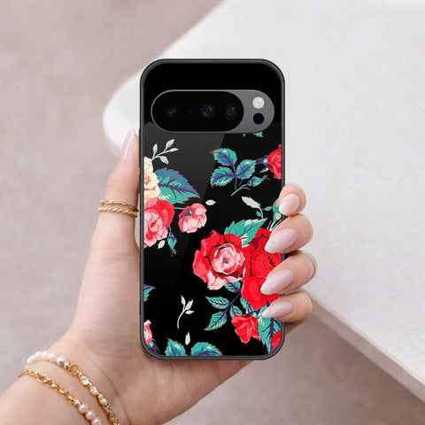 Google Pixel 10 Pro XL Cover - Floral Series - HQ Ultra Shine Premium Infinity Glass Soft Silicon Borders Case