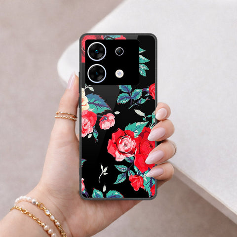Infinix Zero 30 5G Cover - Floral Series - HQ Ultra Shine Premium Infinity Glass Soft Silicon Borders Case