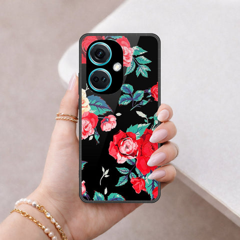 OnePlus Nord N30 Cover - Floral Series - HQ Ultra Shine Premium Infinity Glass Soft Silicon Borders Case