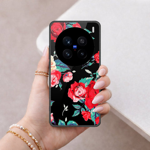 Vivo V7 Plus Cover - Floral Series - HQ Ultra Shine Premium Infinity Glass Soft Silicon Borders Case