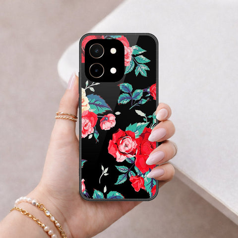Vivo Y28 4G Cover - Floral Series - HQ Ultra Shine Premium Infinity Glass Soft Silicon Borders Case