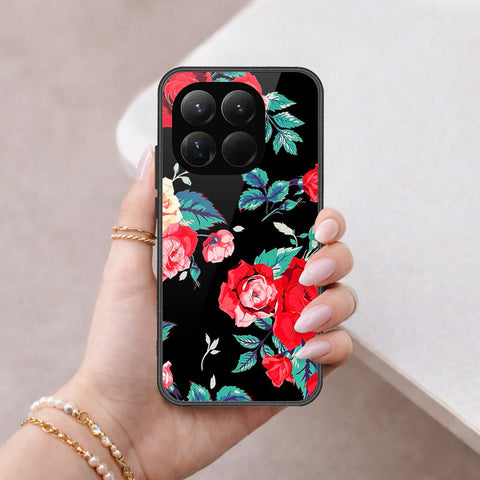 Xiaomi 15t - Floral Series - HQ Ultra Shine Premium Infinity Glass Soft Silicon Borders Case