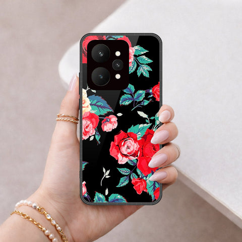 Realme 15 Cover - Floral Series - HQ Ultra Shine Premium Infinity Glass Soft Silicon Borders Case