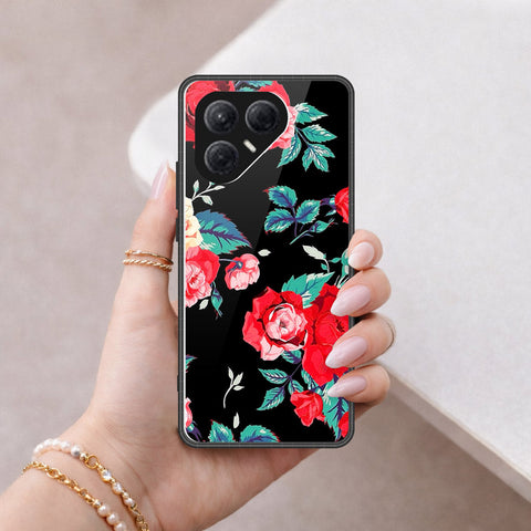 Tecno Pova 7 4G Cover - Floral Series - HQ Ultra Shine Premium Infinity Glass Soft Silicon Borders Case