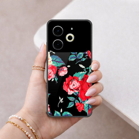 Tecno Pova 6 Pro Cover - Floral Series - HQ Ultra Shine Premium Infinity Glass Soft Silicon Borders Case