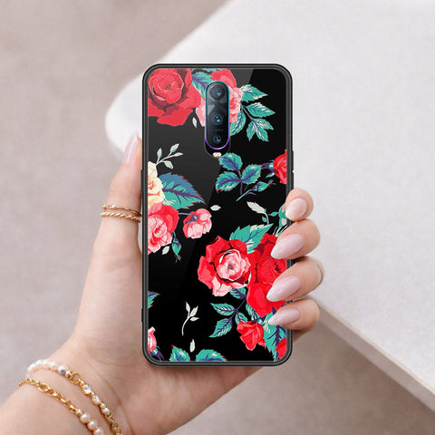 Oppo R17 Pro Cover - Floral Series - HQ Ultra Shine Premium Infinity Glass Soft Silicon Borders Case