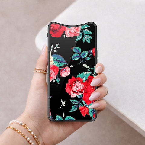 Oppo Find X Cover - Floral Series - HQ Ultra Shine Premium Infinity Glass Soft Silicon Borders Case