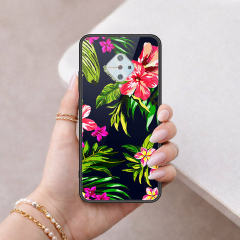 Vivo S1 Pro Cover - Floral Series - HQ Ultra Shine Premium Infinity Glass Soft Silicon Borders Case
