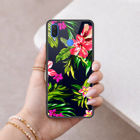 Huawei Nova 3i  Cover - Floral Series - HQ Ultra Shine Premium Infinity Glass Soft Silicon Borders Case
