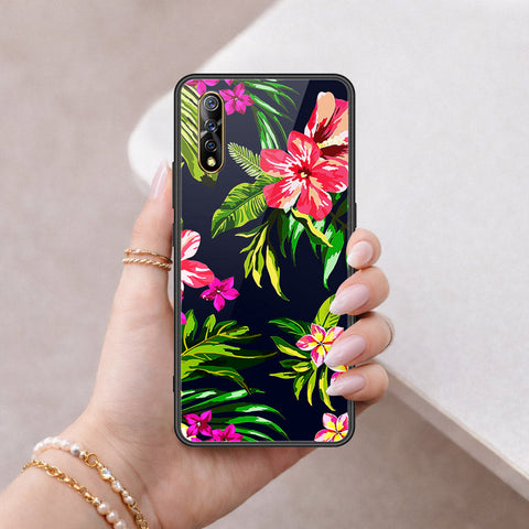 vivo iQOO Neo 855 Cover - Floral Series - HQ Ultra Shine Premium Infinity Glass Soft Silicon Borders Case