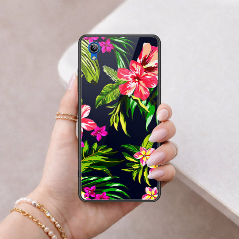 Vivo Y1s Cover - Floral Series - HQ Ultra Shine Premium Infinity Glass Soft Silicon Borders Case