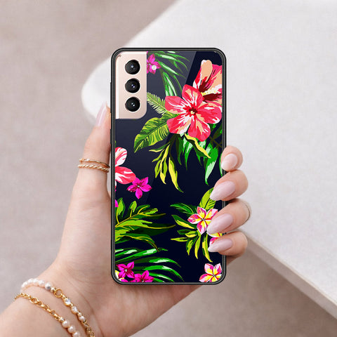 Samsung Galaxy S22 Plus 5G Cover - Floral Series - HQ Ultra Shine Premium Infinity Glass Soft Silicon Borders Case