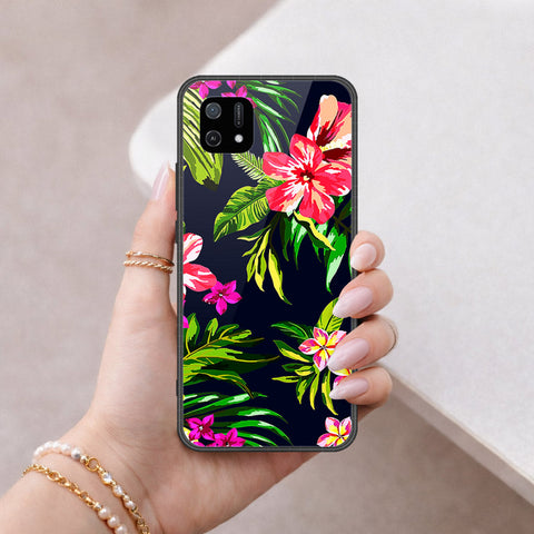 Oppo A16K Cover - Floral Series - HQ Ultra Shine Premium Infinity Glass Soft Silicon Borders Case
