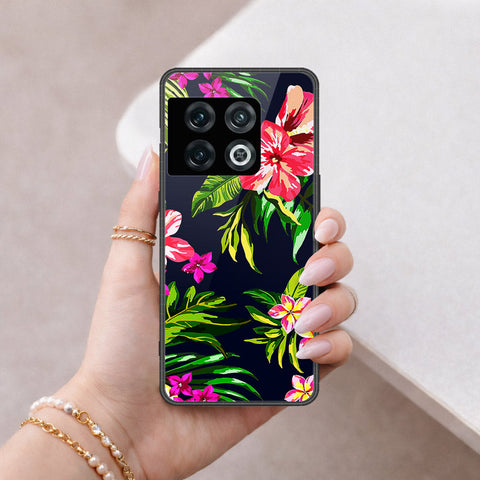 OnePlus 10 Pro Cover - Floral Series - HQ Ultra Shine Premium Infinity Glass Soft Silicon Borders Case