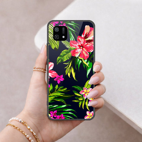 Oppo A16e Cover - Floral Series - HQ Ultra Shine Premium Infinity Glass Soft Silicon Borders Case