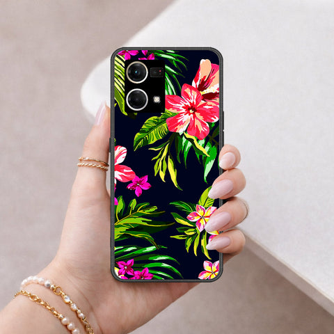 Oppo F21 Pro 4G Cover - Floral Series - HQ Ultra Shine Premium Infinity Glass Soft Silicon Borders Case