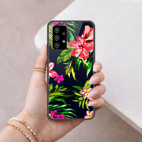 Samsung Galaxy A33 5G Cover - Floral Series - HQ Ultra Shine Premium Infinity Glass Soft Silicon Borders Case