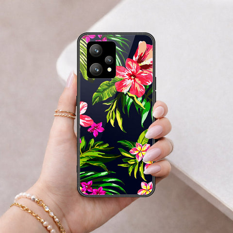 Realme 9 4G Cover - Floral Series - HQ Ultra Shine Premium Infinity Glass Soft Silicon Borders Case