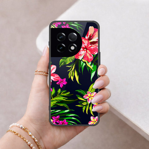 OnePlus 11 Cover - Floral Series - HQ Ultra Shine Premium Infinity Glass Soft Silicon Borders Case