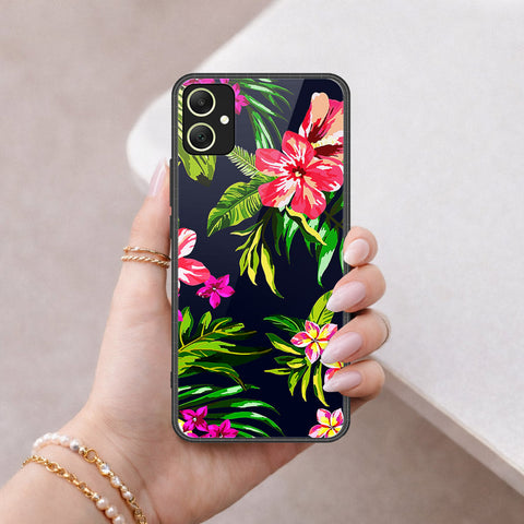 Samsung Galaxy M05 Cover - Floral Series - HQ Ultra Shine Premium Infinity Glass Soft Silicon Borders Case