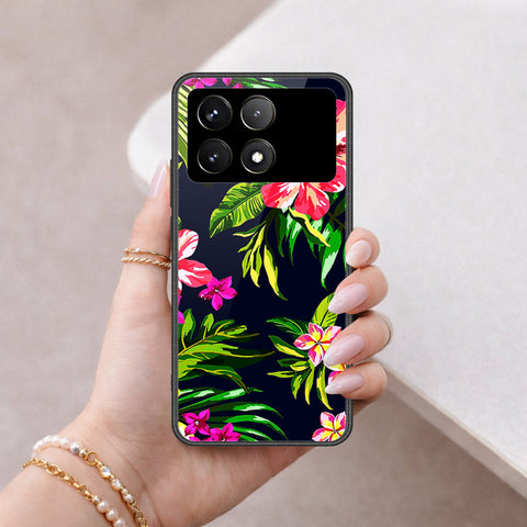 Xiaomi Poco F6 Pro Cover - Floral Series - HQ Ultra Shine Premium Infinity Glass Soft Silicon Borders Case