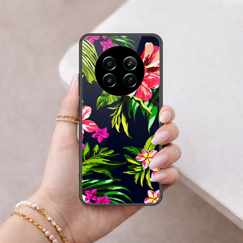 Realme Narzo 70 Cover - Floral Series - HQ Ultra Shine Premium Infinity Glass Soft Silicon Borders Case