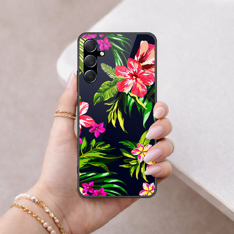 Samsung Galaxy F54 Cover - Floral Series - HQ Ultra Shine Premium Infinity Glass Soft Silicon Borders Case