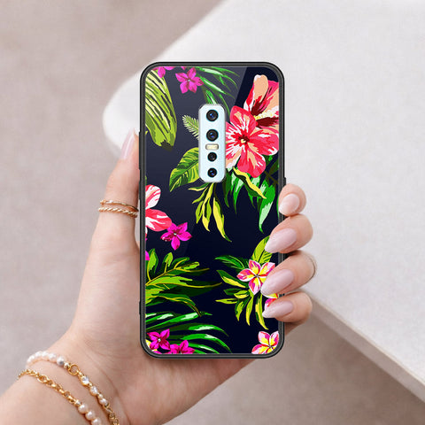 Vivo V17 Pro Cover - Floral Series - HQ Ultra Shine Premium Infinity Glass Soft Silicon Borders Case