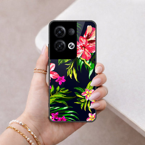 Oppo Reno 8 Pro Plus Cover - Floral Series - HQ Ultra Shine Premium Infinity Glass Soft Silicon Borders Case