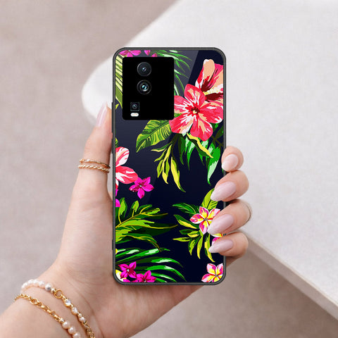 Vivo iQOO Neo 7 Cover - Floral Series - HQ Ultra Shine Premium Infinity Glass Soft Silicon Borders Case
