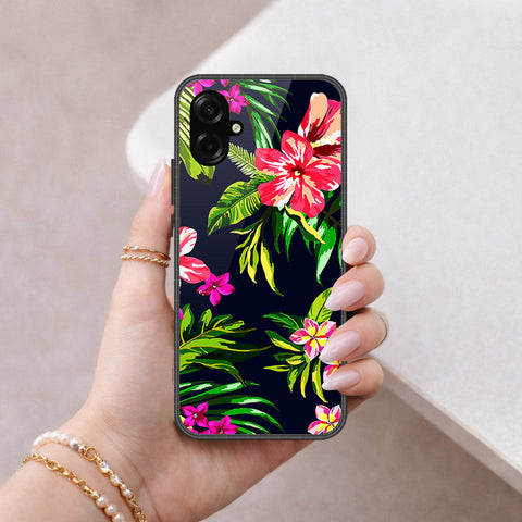 Samsung Galaxy F07 Cover - Floral Series - HQ Ultra Shine Premium Infinity Glass Soft Silicon Borders Case