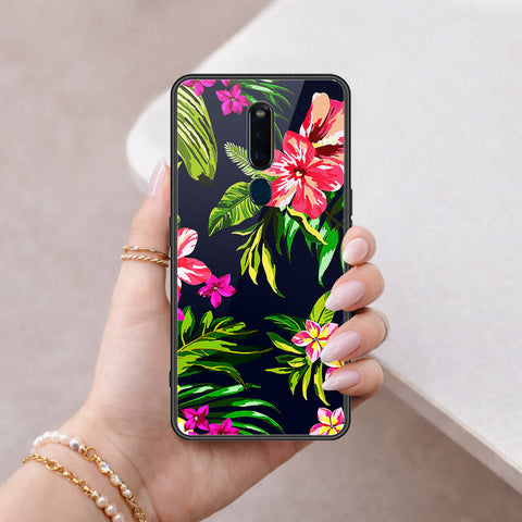 Oppo R19 Cover - Floral Series - HQ Ultra Shine Premium Infinity Glass Soft Silicon Borders Case