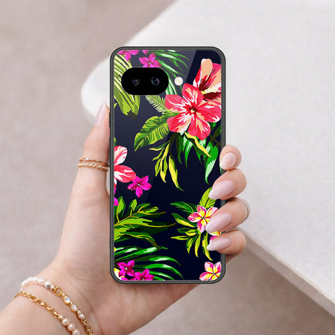 Google Pixel 9a Cover - Floral Series - HQ Ultra Shine Premium Infinity Glass Soft Silicon Borders Case
