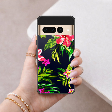 Google Pixel 7 Pro Cover - Floral Series - HQ Ultra Shine Premium Infinity Glass Soft Silicon Borders Case