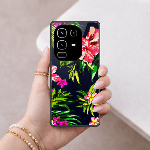 Infinix Note 50 4G Cover - Floral Series - HQ Ultra Shine Premium Infinity Glass Soft Silicon Borders Case